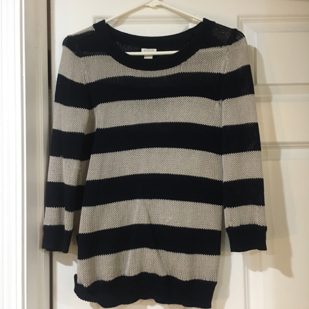 J crew stripped sweater
